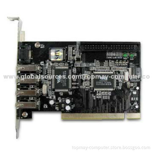 PCI Card with Four-port USB2.0, Two-port SATA Combo, JMB363 Chipset and 5V DC High-current